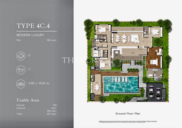House For sale 5 bedroom 340 m² with land  in Botanica Montazure, Phuket